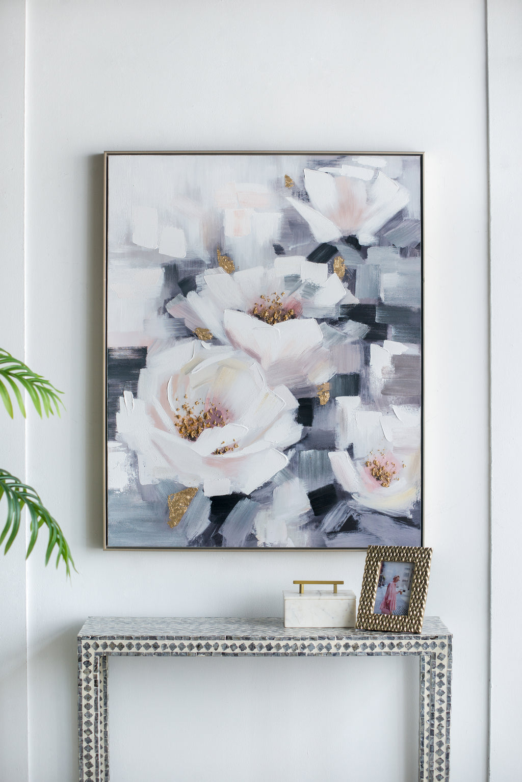 32.3x40.2" Sarah Framed Floral Wall Art