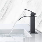 Waterfall Spout Bathroom Sink Single Handle Faucet
