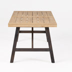 Outdoor Dining Set with 2 Benches and 1 Dining Table (3 pcs)