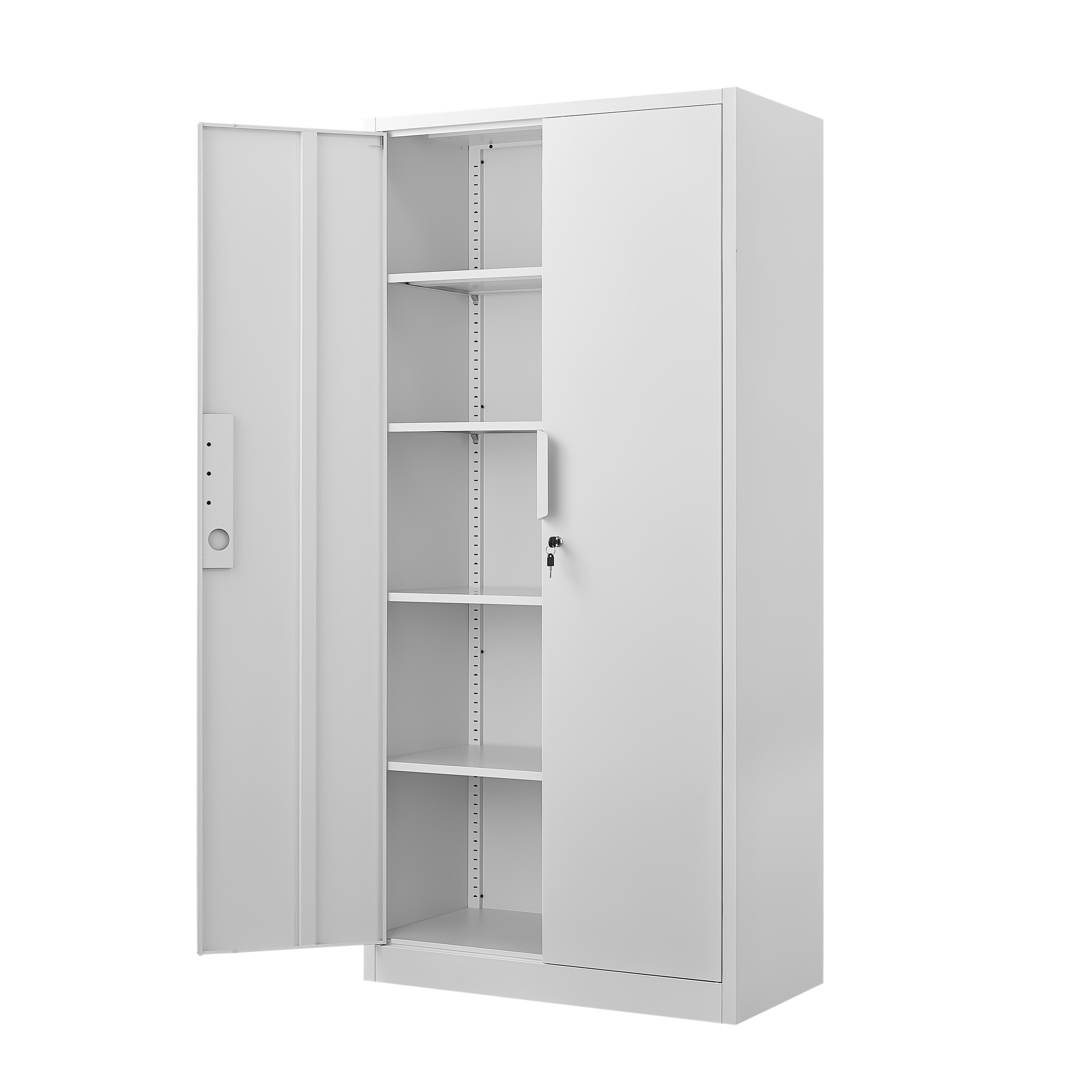 72-Inch 2-Door File Cabinet with Lock