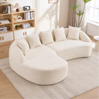 New Boneless L-Shape Sectional Sofa with Curved Chaise