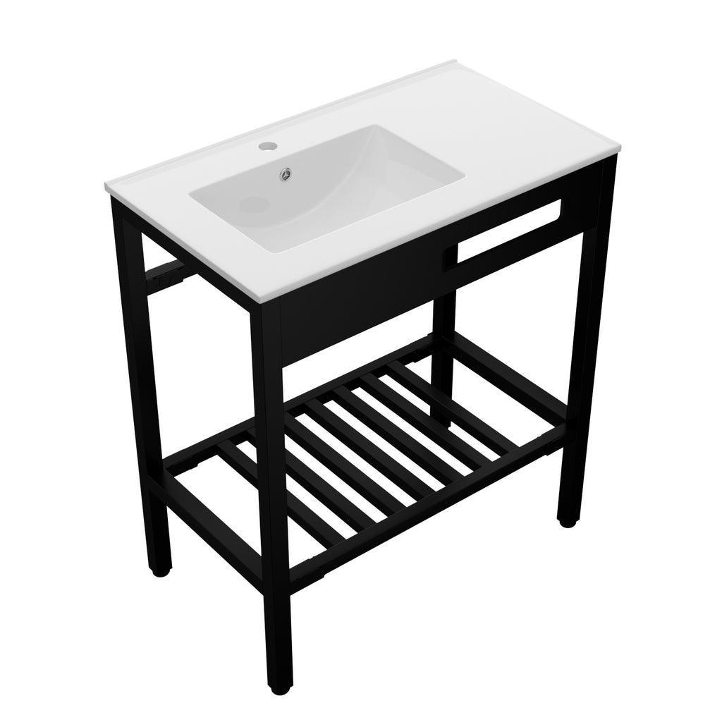 32" x 18.5" Bathroom Ceramic Console Sink