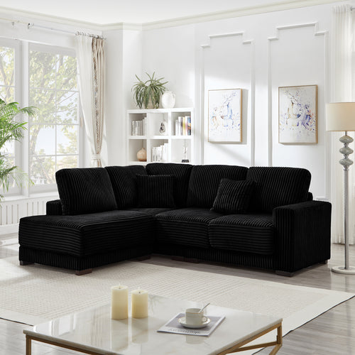 93" Sectional Sofa with Reversible Chaise Lounge