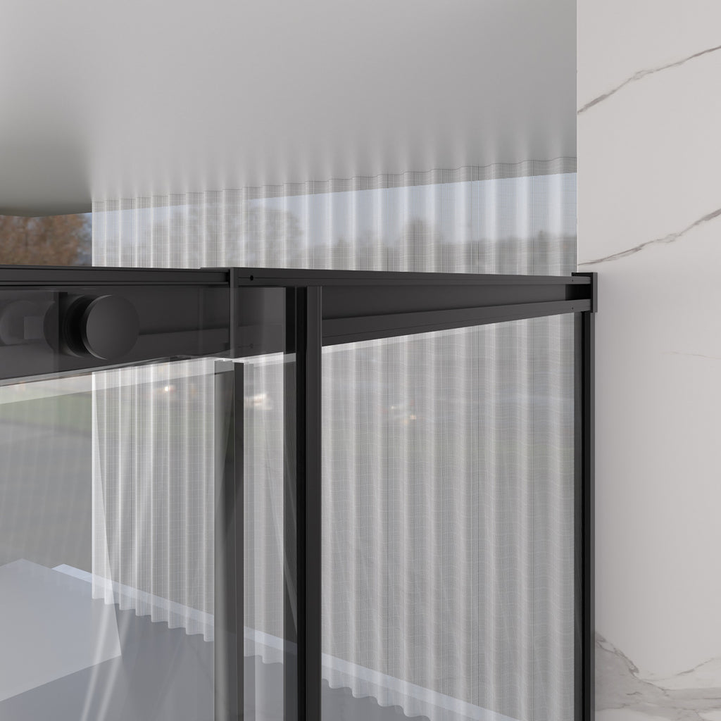 Semi-Frameless Sliding Shower Door, 56-60" W x 74" H
