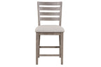 Counter Side Dining Stool with Ladder Back (Set of 2)