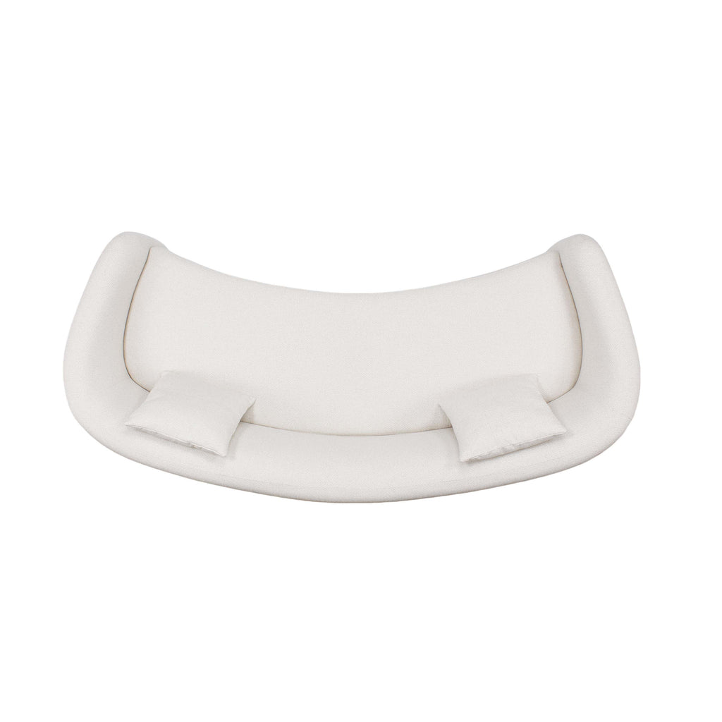Sylvia 104" Tweed Loveseat in Ivory