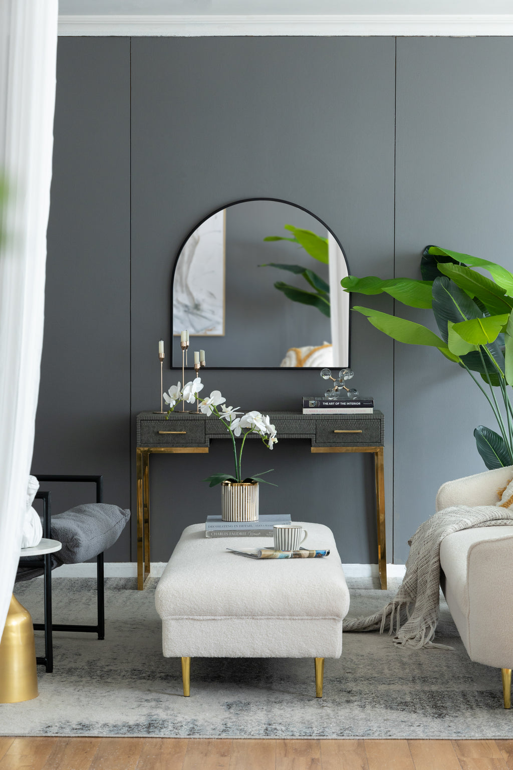 33" x 31" Arched Decorative Accent Mirror