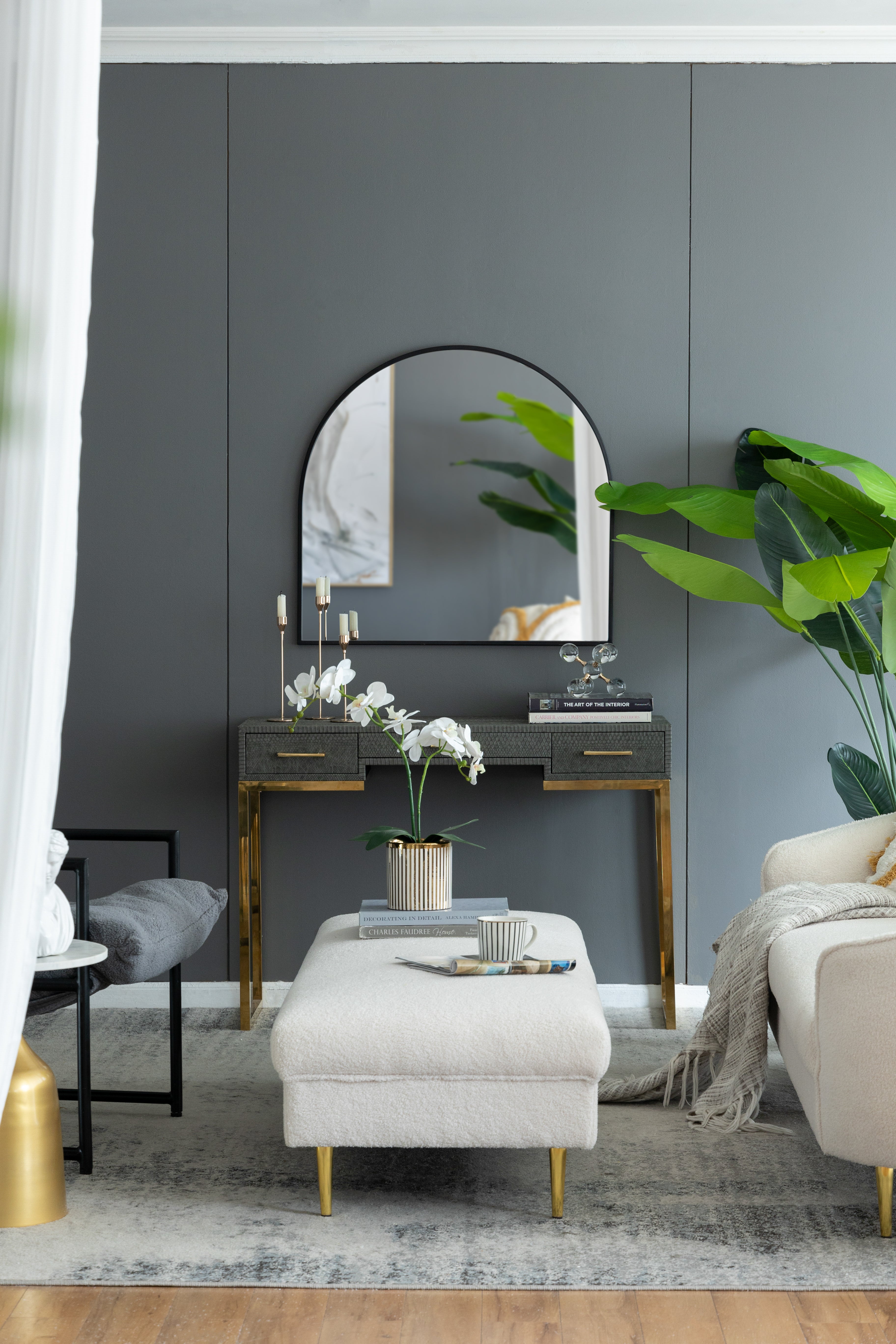 33" x 31" Arched Decorative Accent Mirror