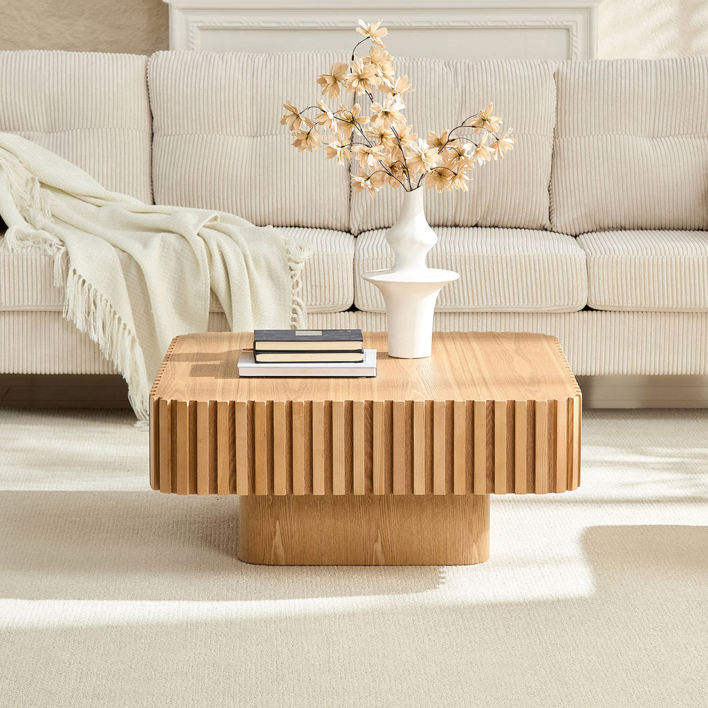 31.5 Inch Modern Handcraft Drum Coffee Table