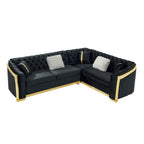 106 Inches L-Shaped Chesterfield Sectional Sofa Set