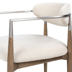 Artemis Mixed Material Upholstered Dining Arm Chair