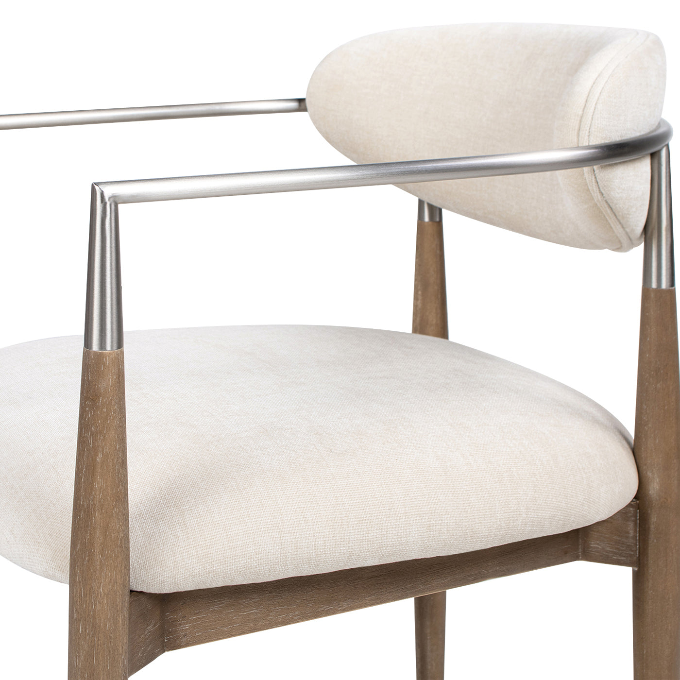 Artemis Mixed Material Upholstered Dining Arm Chair