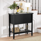 31.5" Entryway Console Table with Sliding Drawer Doors