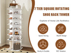 7-Tier Rotating Shoe Rack Tower