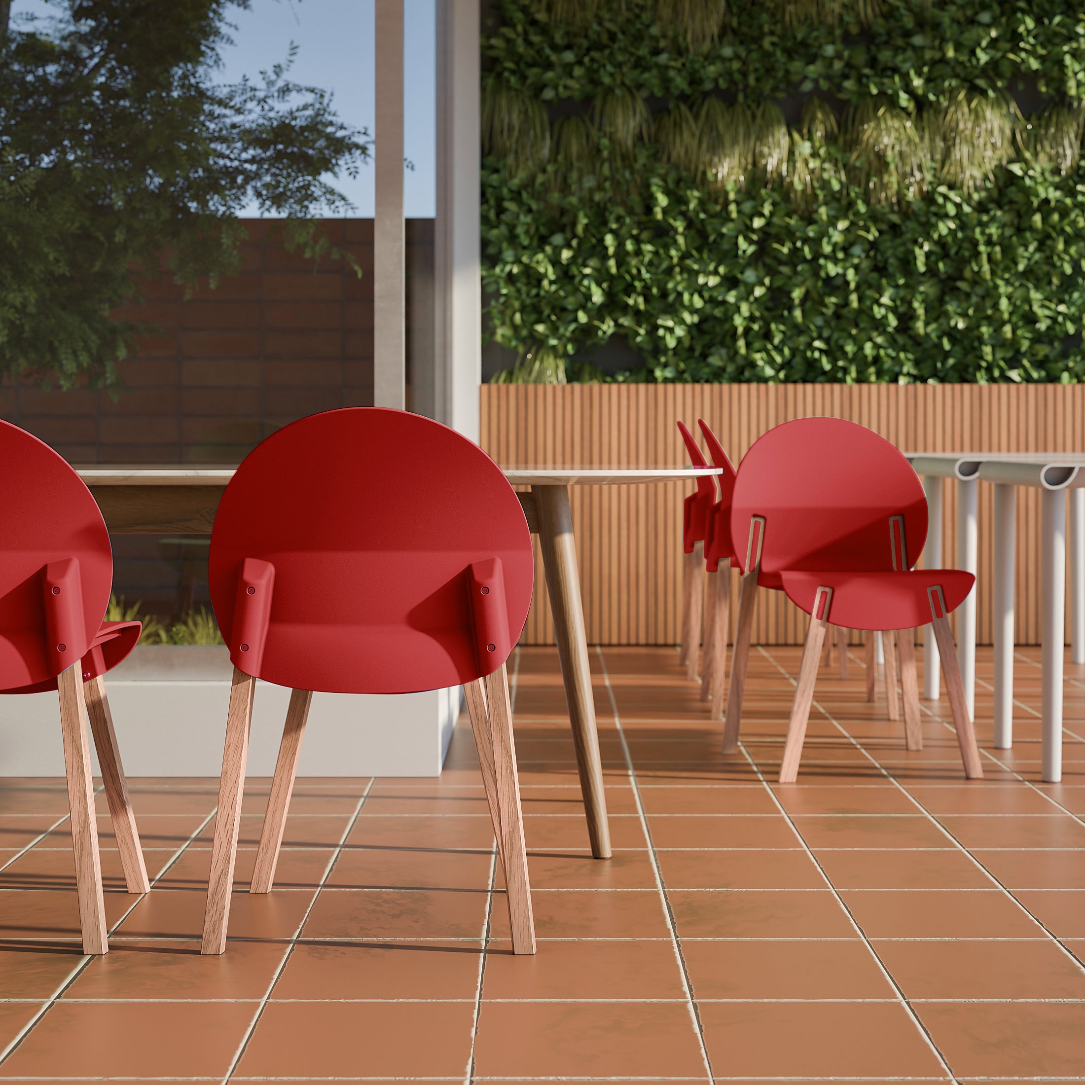 Summer 4-Pack Crimson Chairs