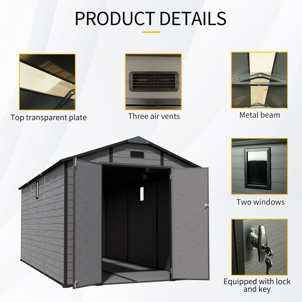 8x14 FT Plastic Outdoor Storage Shed