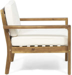 Outdoor Acacia Wood Club Chairs with Cushions