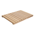 Cedar Wood Shower Mat - Non-Slip Slatted Wooden Bath Mat