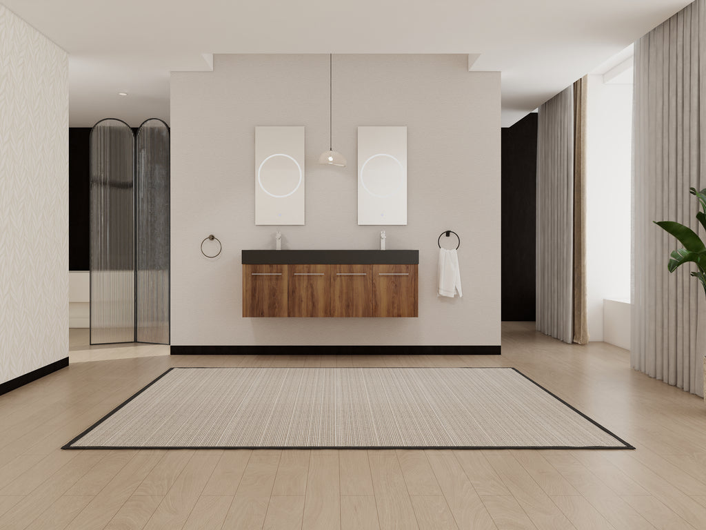 60 Inch Wall-Mounted Bathroom Vanity with Sink