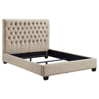 Saintes Tufted Upholstered Full Wingback Bed