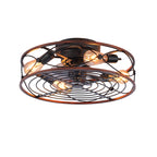 20'' Mounting Type Caged Ceiling Fan with Lights and Remote Control
