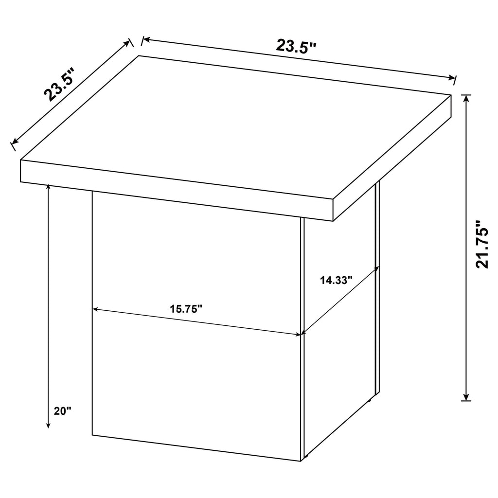 Exeter Mango Square End Table