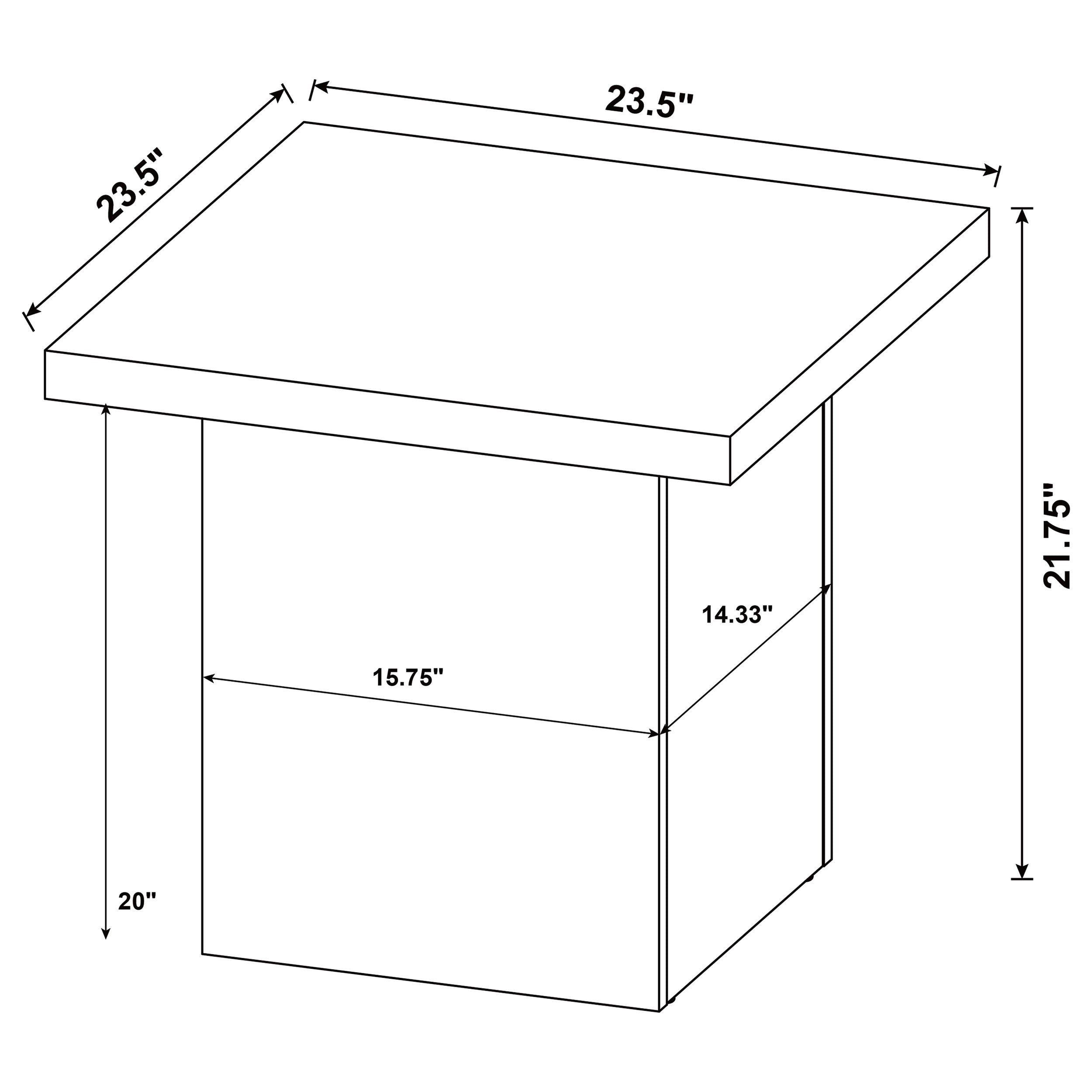 Exeter Mango Square End Table