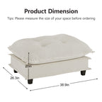 73-Inch Chenille Ottoman