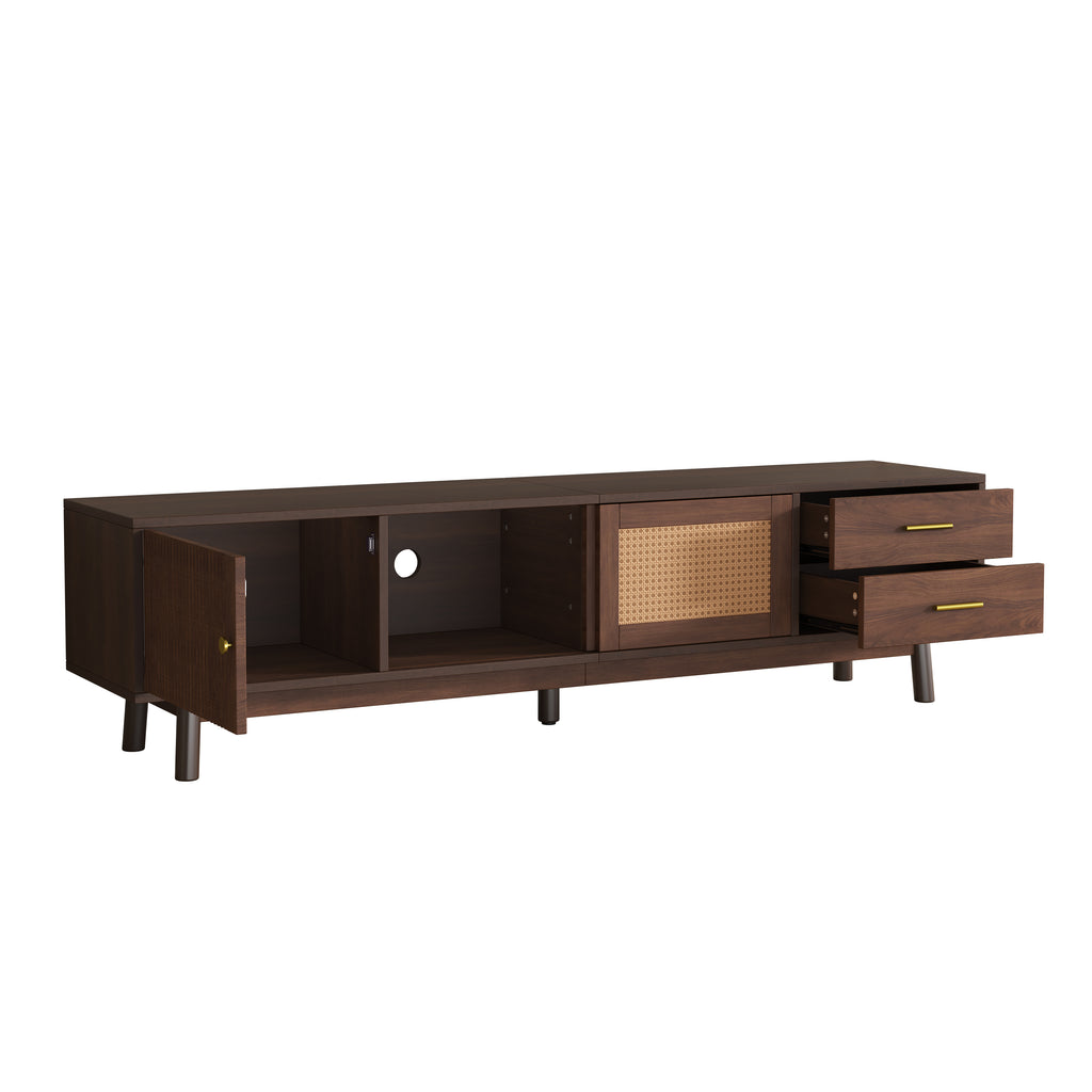 Mid Century Modern TV Stand for 80" TVs