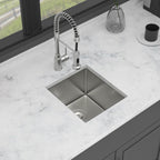 15 Inch Undermount Sink - Stainless Steel Single Bowl Kitchen Sink