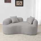 66.93 Inch Curved Loveseat