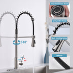 Brushed Nickel Single Handle Kitchen Faucet