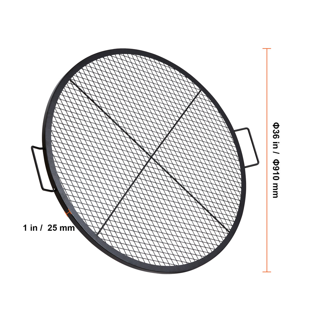 X-Marks Fire Pit Grill Grate - Round Cooking Grate - 36 Inch