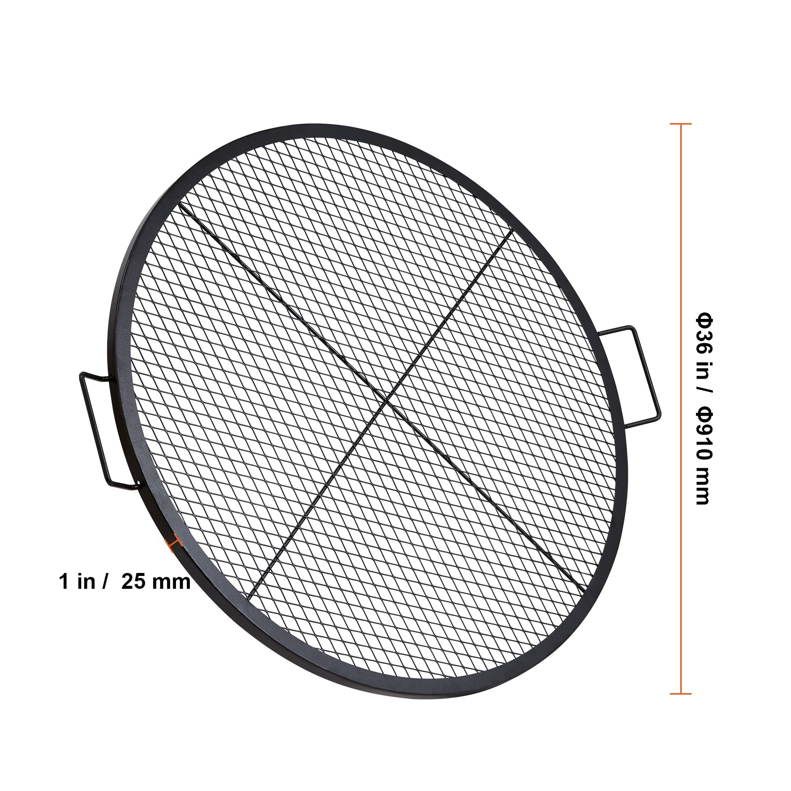 X-Marks Fire Pit Grill Grate - Round Cooking Grate - 36 Inch