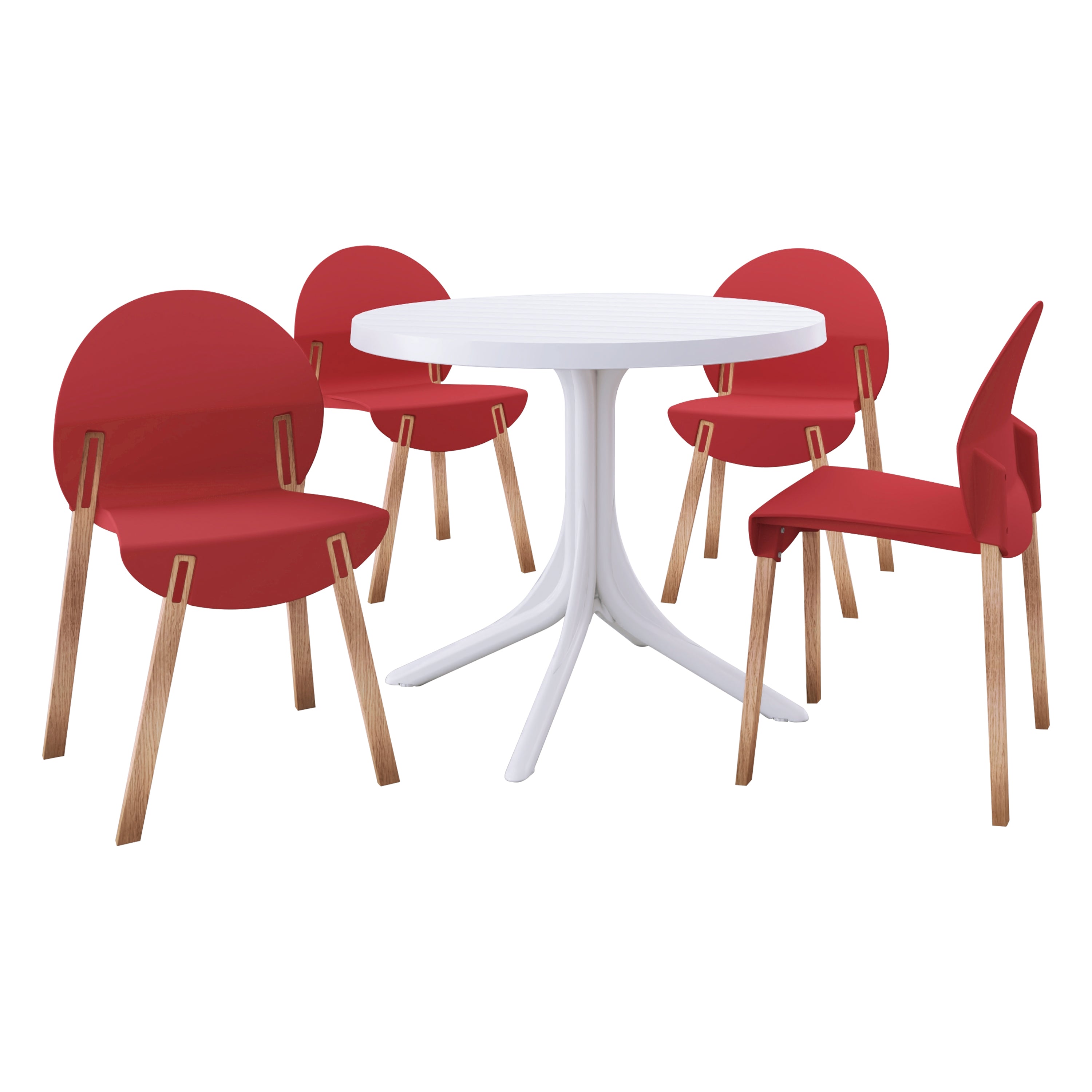 Summer 4-Pack Crimson Patio Furniture Set