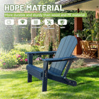 Folding Adirondack Chair with Cup Holder - Dark HDPE