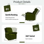 360° Swivel Recliner Manual Rocking Recliner Chair