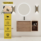 40" Wall-Mounted Bathroom Vanity