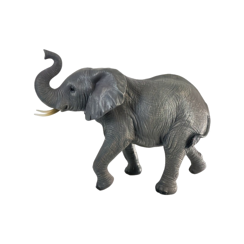 20" Tall Resin Elephant Statue with Raised Trunk