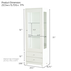 71'' Freestanding Upholstered Display Cabinet