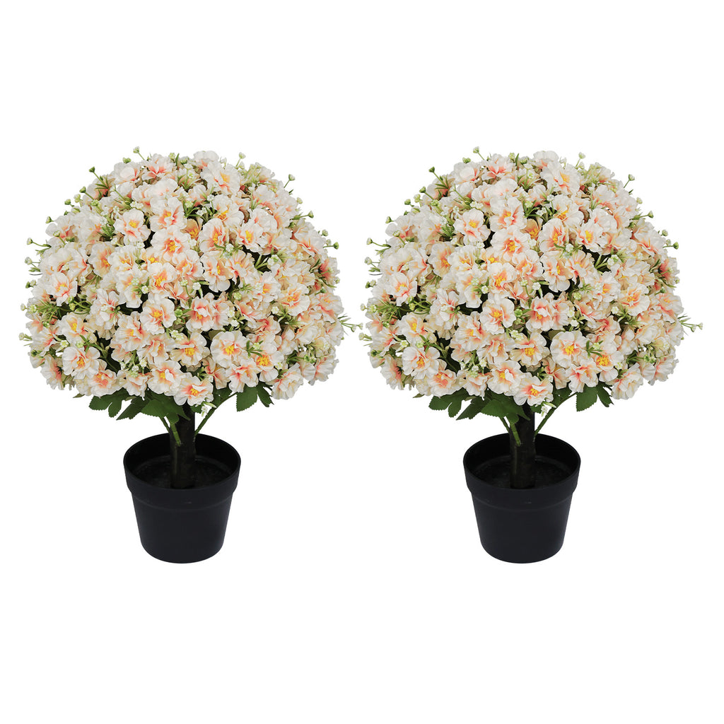 24-Inch Faux Flower Artificial Snow Lotus Potted Plant