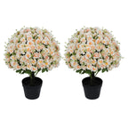 24-Inch Faux Flower Artificial Snow Lotus Potted Plant