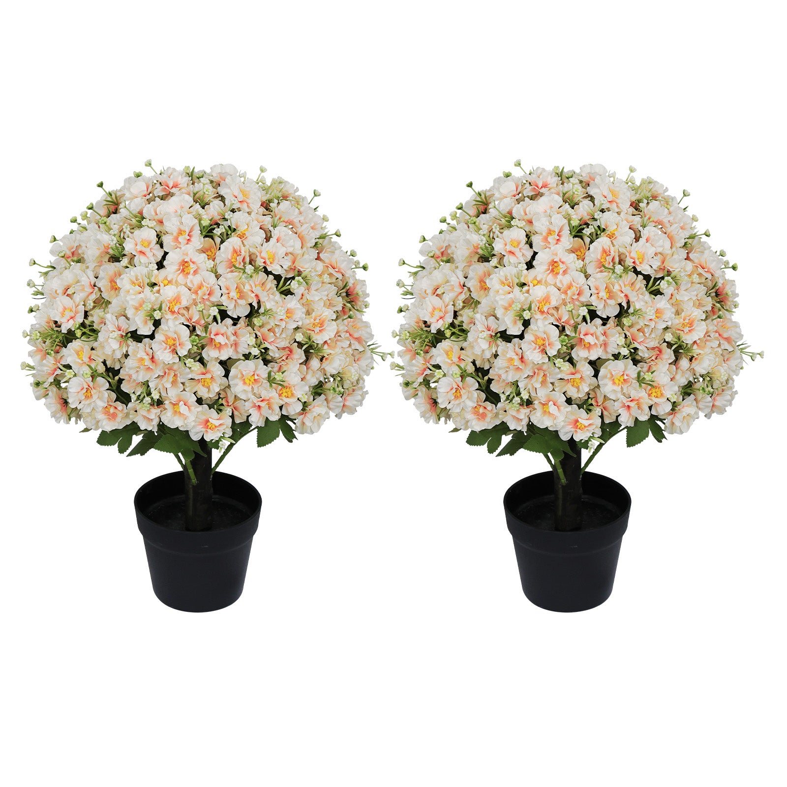 24-Inch Faux Flower Artificial Snow Lotus Potted Plant