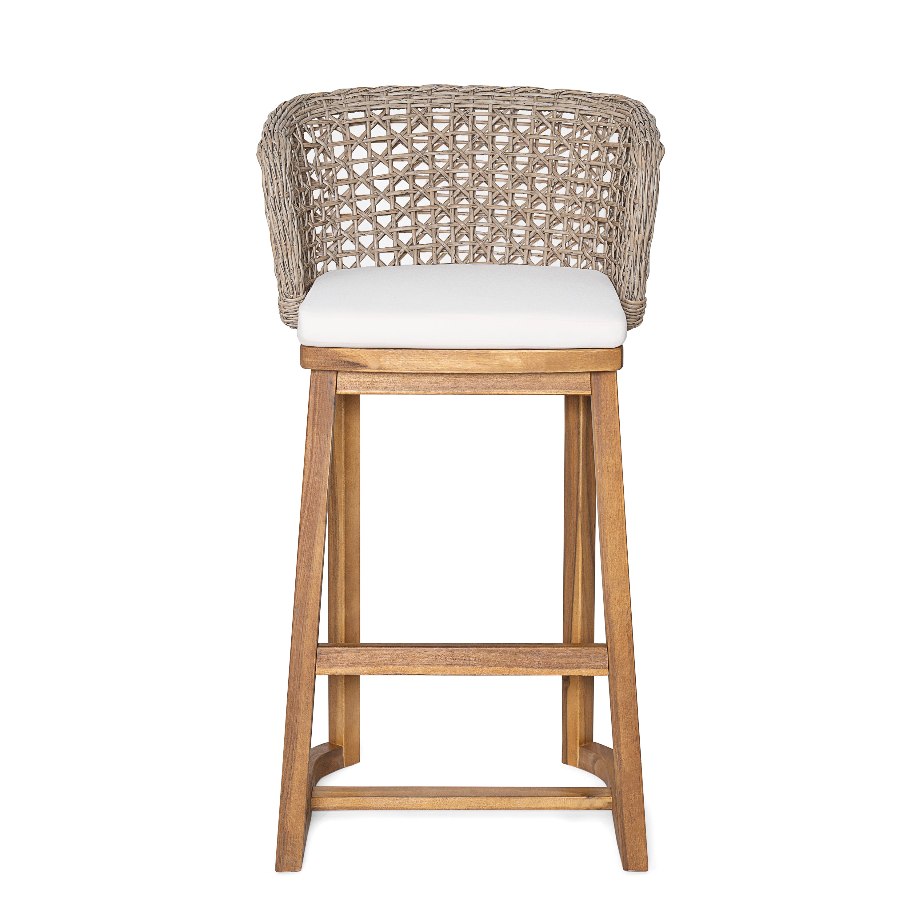 Outdoor Acacia Wood Bar Stools (4 PCS)