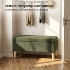 32 Inch Wide Olive Corduroy Ottoman
