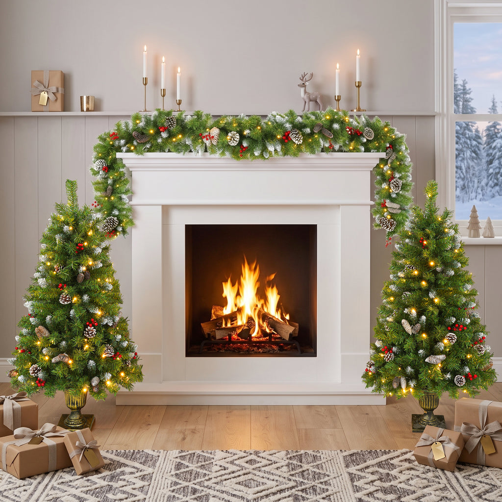 Pre-Lit Christmas Tree Artificial Christmas 3-Piece Set