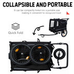 Extra Large 2-in-1 Bike Trailer & Push Cart for Pets