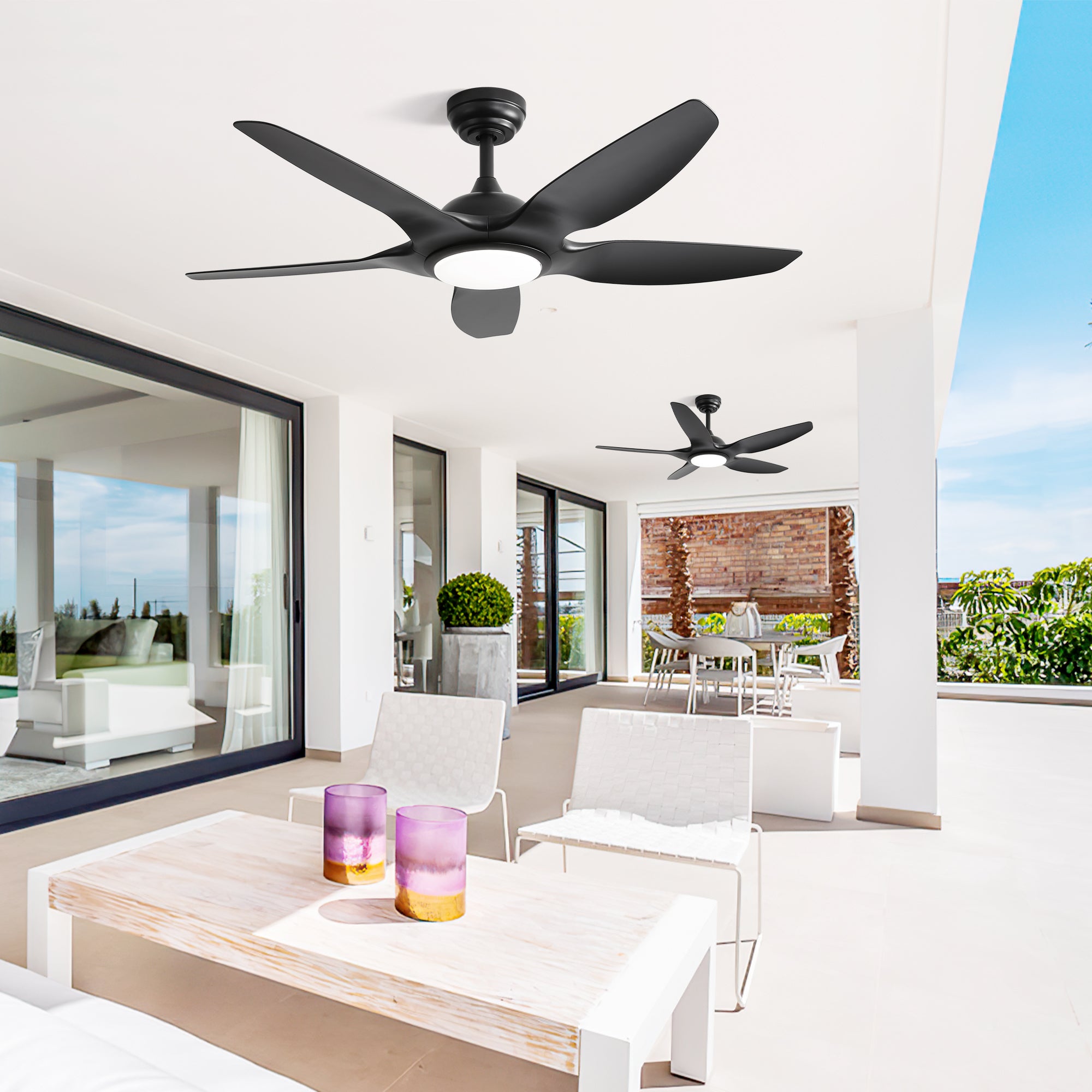 48 Inch Ceiling Fan with Dimmable LED Light and Remote Control