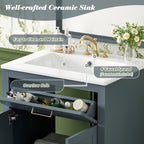 24" Bathroom Vanity with Integrated Ceramic Sink