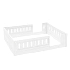 Wood Full Size Platform Bed with Guardrail